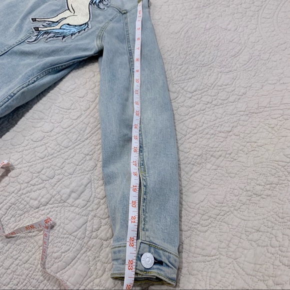 ✨ Light Blue Denim Jacket with Unicorn Patches - Picture 11 of 11